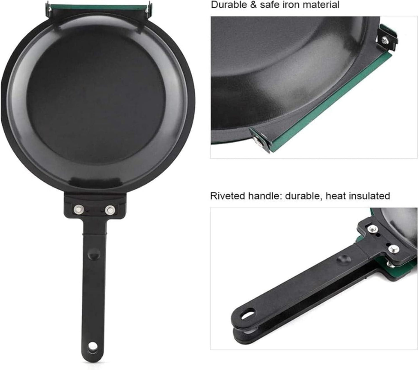 Double Sided Non Stick Frying Pan For Mess Free And Quick Cooking | Nonstick Fry Pan For Kitchen