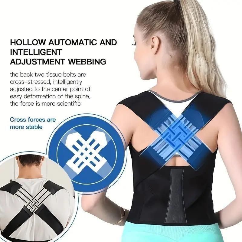 Posture Correct Back Support And Pain Relief Belt For Men And Women | Universal Adjustable Brace For Posture Correction | Free Size Posture Corrector For Men And Women | Back Support Belt For Back Pain, Back Straight And Shoulder Support (Universal Size)