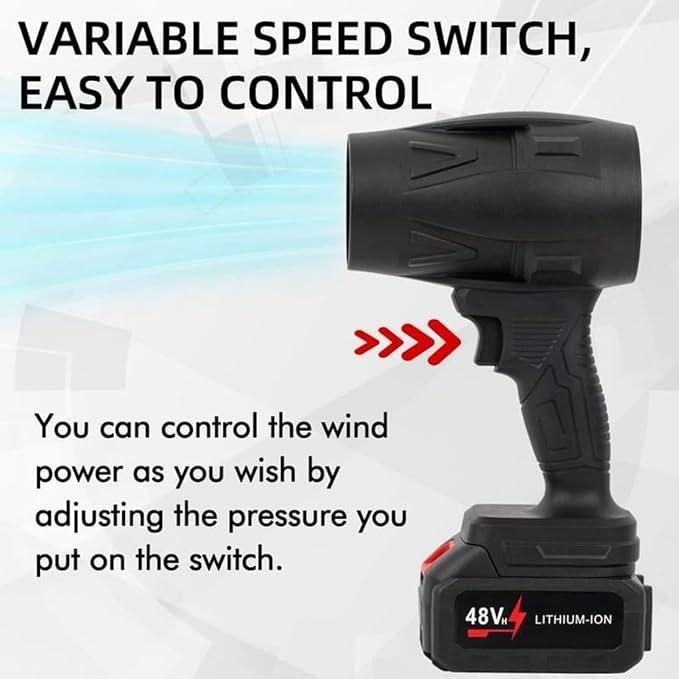 Cordless Jet Air Blower | Compact Turbo Air Blower For Cleaning Electronics, Home, Dust, Cars, Or Outdoors | Multipurpose Air Blower for Cleaning, Camping, Car Drying, Electronics And Much More