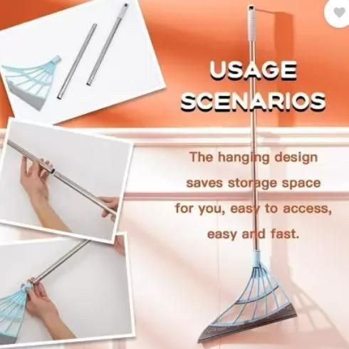 Heavy-duty Stainless Steel Silicone Blade Length Floor Wiper for Home, Office, Shop, Bathroom | Flexible Silicone Blade With Long Stainless Steel Mop Pro