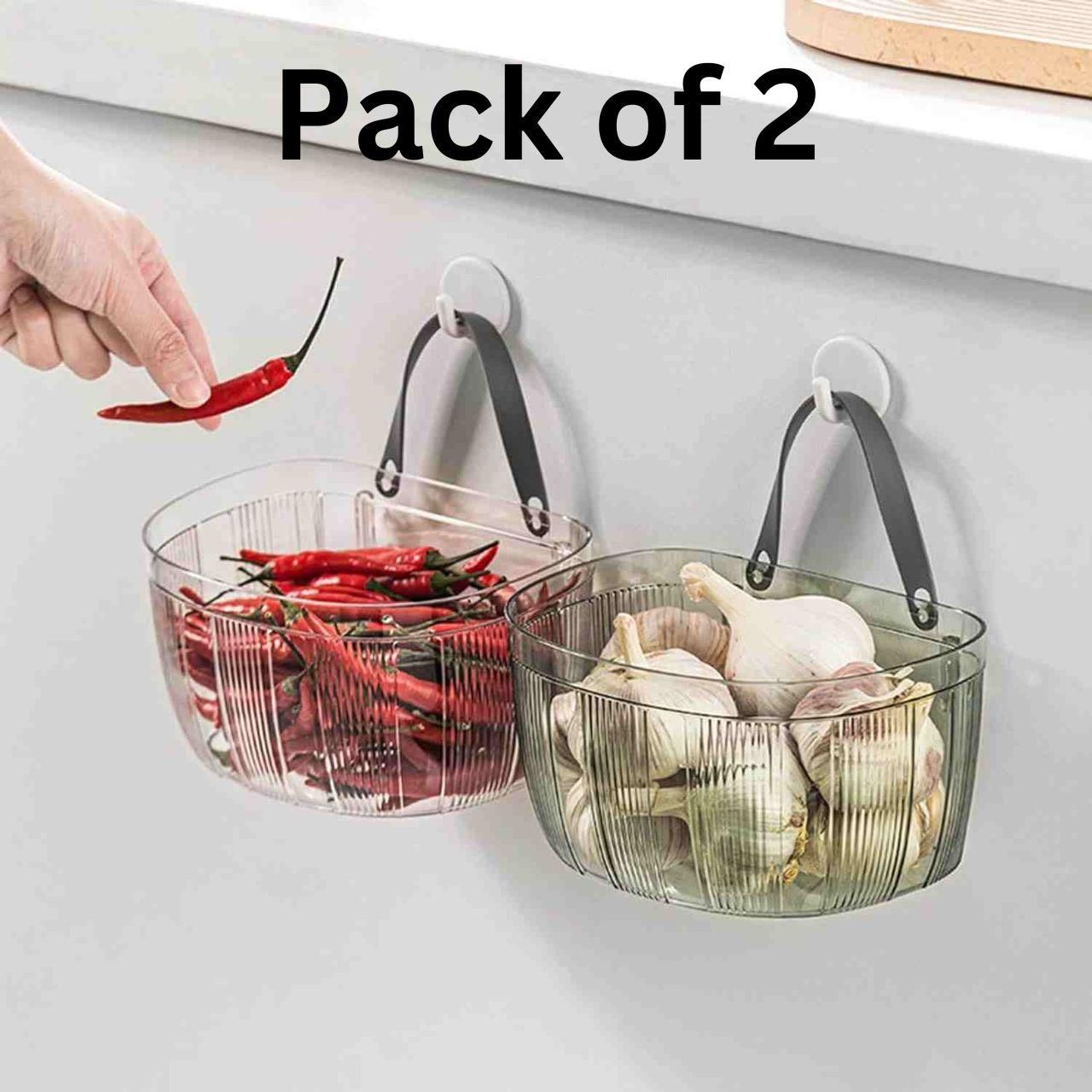 Multifunctional And Multipurpose Household Storage Organizer Basket (Pack of 2) | Multipurpose Storage Basket For Kitchen, Stationery, Accessories And More (Pack Of 2)