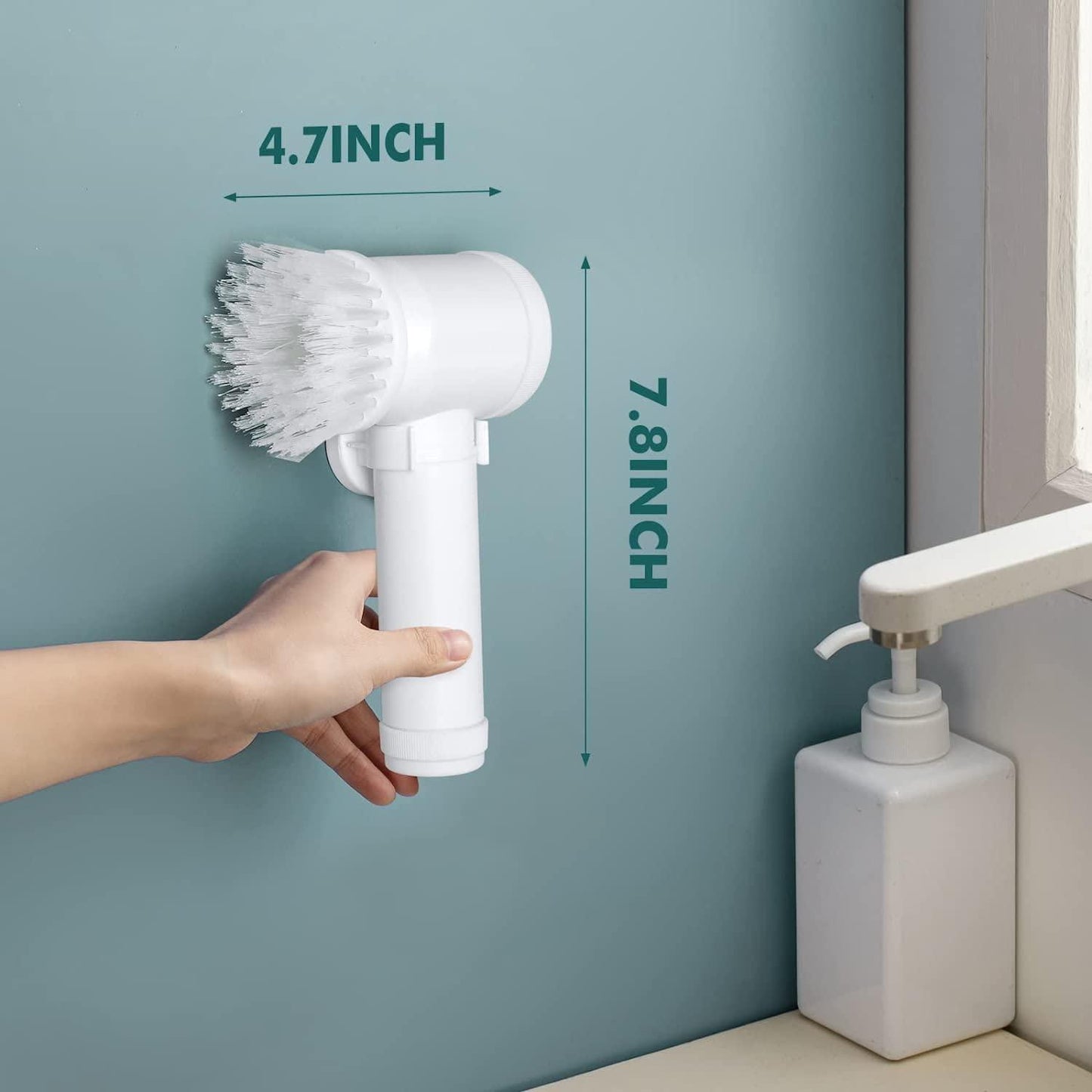 5 in 1 Electric Cleaning Brush | Multi-Functional Electric Cleaning Brush 5 in 1 Magic Power Scrubber Household Cleaning Tools Spin Scrubber with Buffer Polisher, for Bathroom, Shower, Tub, Kitchen Floor, Shoes