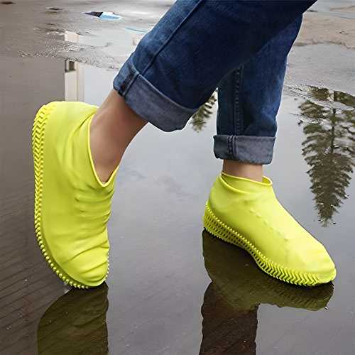 Silicone Reusable Anti skid Waterproof Boot Cover And Shoe Protector And Boot Cover For Indoor And Outdoor Use | Waterproof Shoe Cover | Reusable Silicone Cover Shoes Rain Boots for Men, Women And Kids (Assorted Color)
