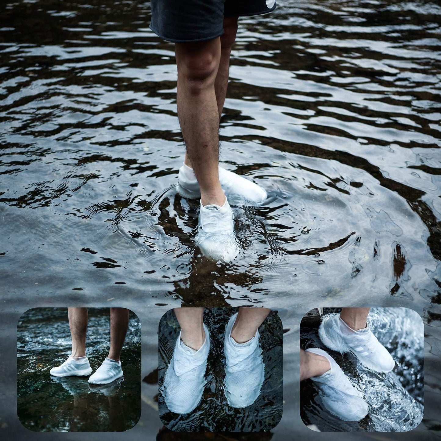 Silicone Reusable Anti skid Waterproof Boot Cover And Shoe Protector And Boot Cover For Indoor And Outdoor Use | Waterproof Shoe Cover | Reusable Silicone Cover Shoes Rain Boots for Men, Women And Kids (Assorted Color)