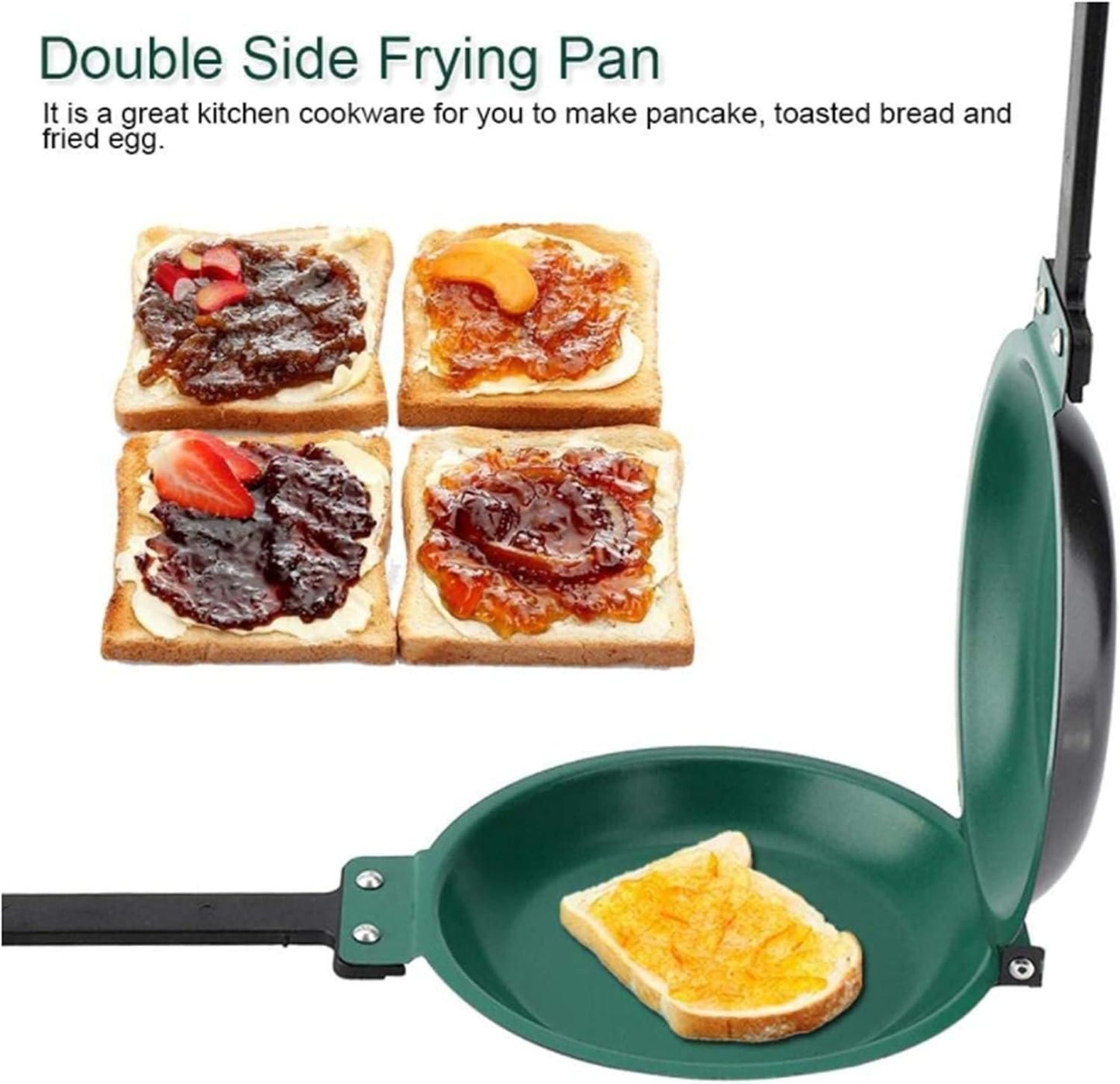 Double Sided Non Stick Frying Pan For Mess Free And Quick Cooking | Nonstick Fry Pan For Kitchen