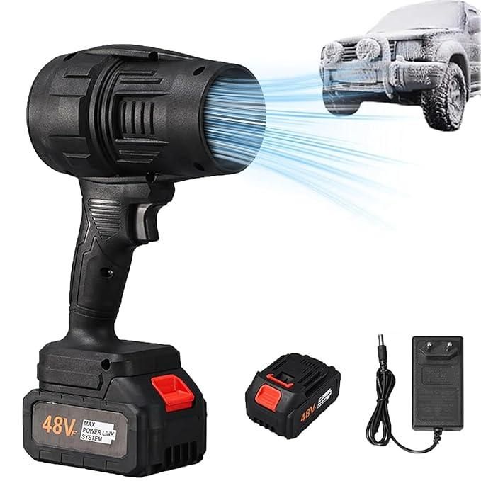 Cordless Jet Air Blower | Compact Turbo Air Blower For Cleaning Electronics, Home, Dust, Cars, Or Outdoors | Multipurpose Air Blower for Cleaning, Camping, Car Drying, Electronics And Much More