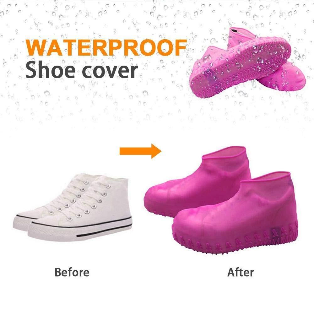 Silicone Reusable Anti skid Waterproof Boot Cover And Shoe Protector And Boot Cover For Indoor And Outdoor Use | Waterproof Shoe Cover | Reusable Silicone Cover Shoes Rain Boots for Men, Women And Kids (Assorted Color)