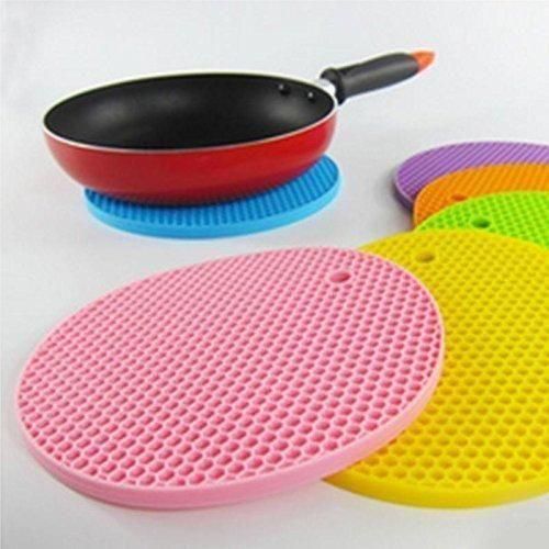 Silicone Heat Resistant Mat | Multipurpose Silicone Trivet Mats For Hot Pot Holding, Hot Pot Mats, Hot Pad, Jar Opener, Spoon Rest, Heat Resistant, Non-Slip, Durable, Flexible, Dishwasher Safe, For Home And Kitchen Use (Pack of 4)