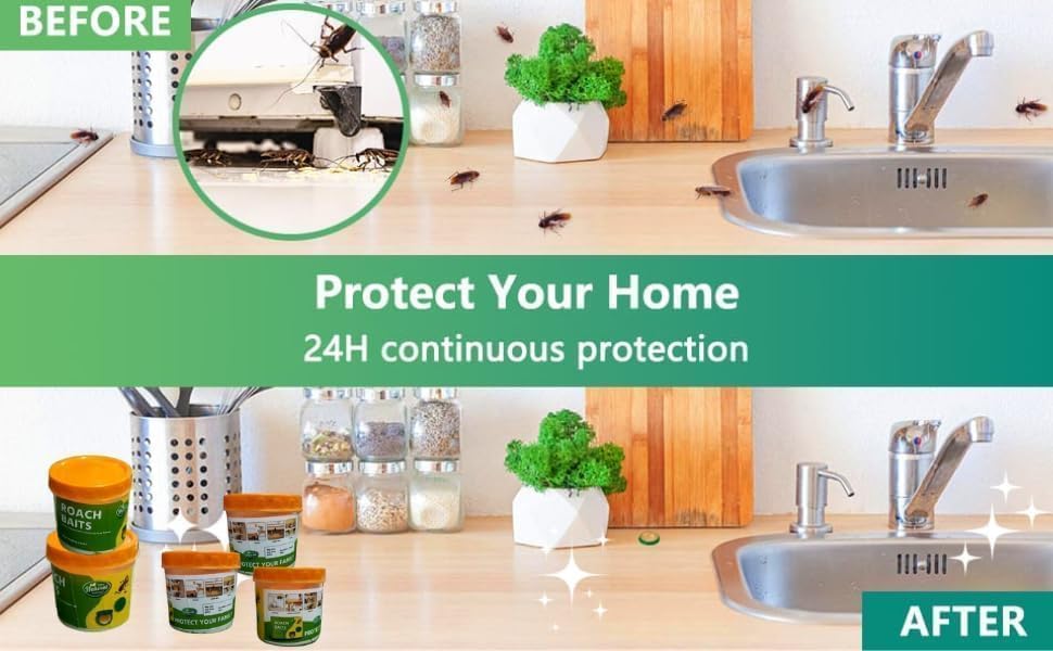 Cockroach Killer Powder Gel | Roach Shield | Cockroach Repellent Gel (Pack of 24pc)