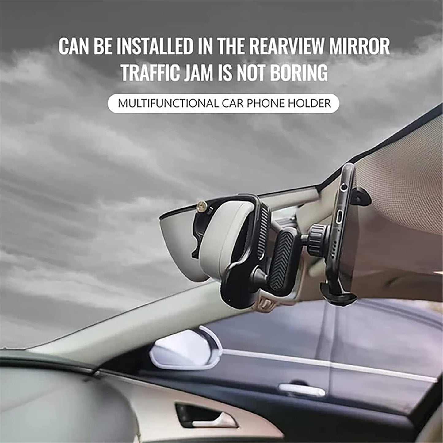 Multifunctional Car Dashboard Phone Holder, 360 Degree Rotation, Universal Smartphone Compatibility, Dashboard Mount | 360 Degree Rotatable Phone Mount For Car | Phone Holder With 360 Degree Rotation