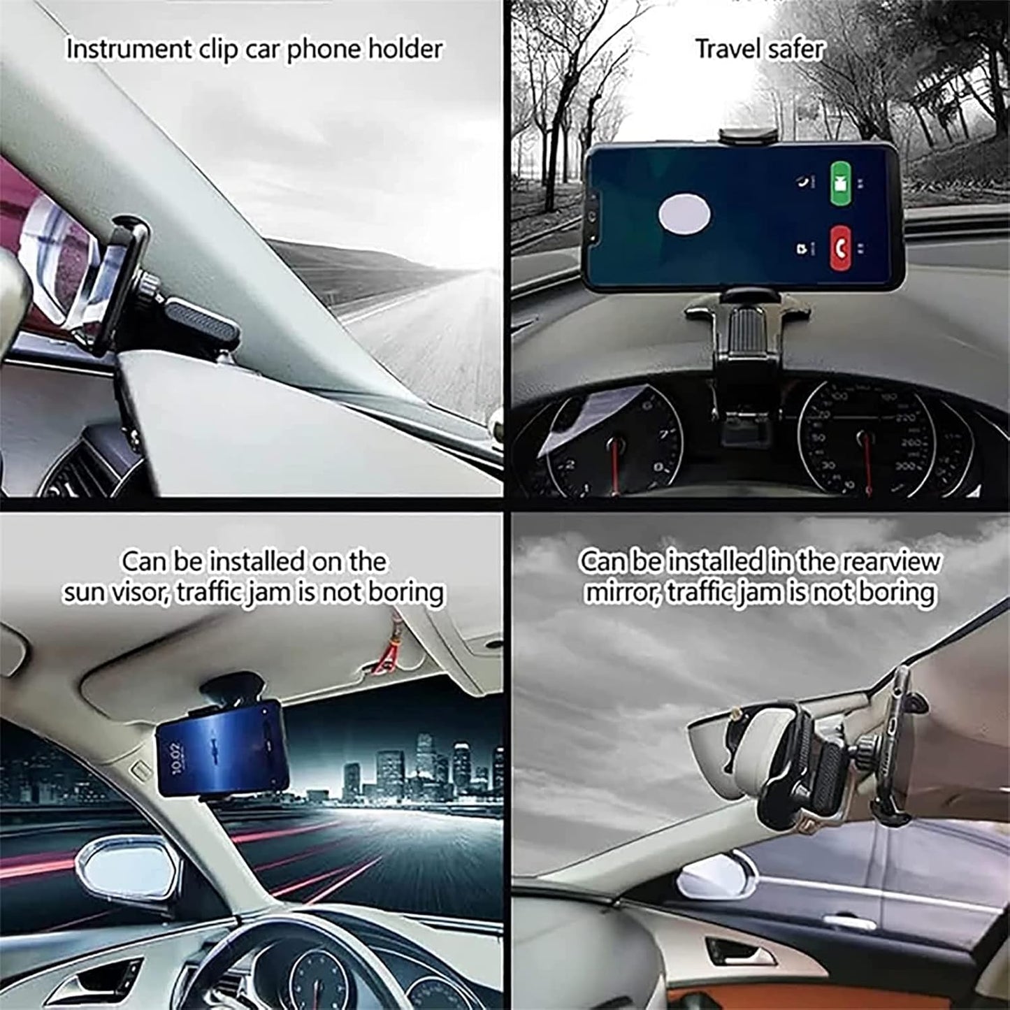 Multifunctional Car Dashboard Phone Holder, 360 Degree Rotation, Universal Smartphone Compatibility, Dashboard Mount | 360 Degree Rotatable Phone Mount For Car | Phone Holder With 360 Degree Rotation