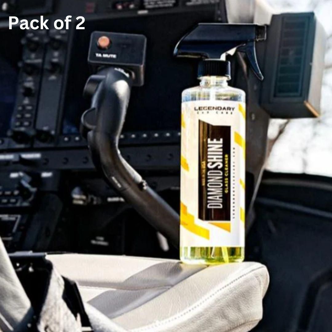 Diamond Shine Glass And Mirror Cleaning Spray  For Car mirrors, Home Mirrors, Bathroom Mirrors, Works On All Types Of Glass Surfaces (Pack of 2) | Streak-free Glass And Mirror cleaner Spray (Pack of 2)